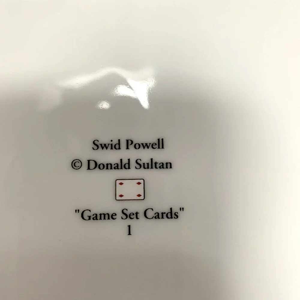 Swid Powell Donald Sultan Game Set Cards Dinner Plate Platter 12